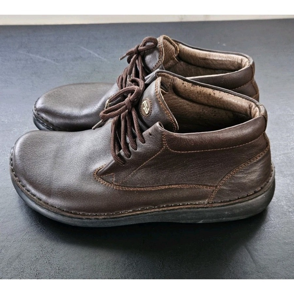 Footprints by Birkenstock MEMPHIS Mens 10 43 Brown Leather Chukka Lace Up Boots - Picture 2 of 15